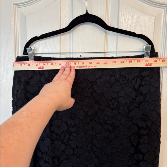 Talbots Black Lace Skirt Midi Women’s Size 16 VN 5404 New W Tags Work Classic - Picture 8 of 8
